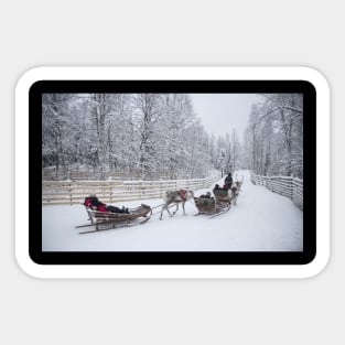 Sleigh Ride at Christmas Sticker